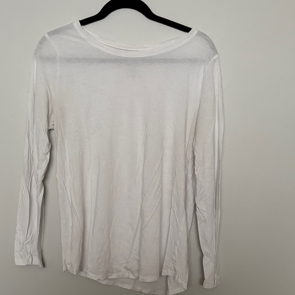 George Classic White Long Sleeve Top